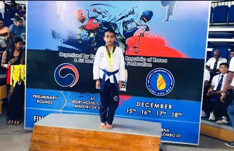 Nadeesha Lakmina (Grade 3) won the Gold Medal